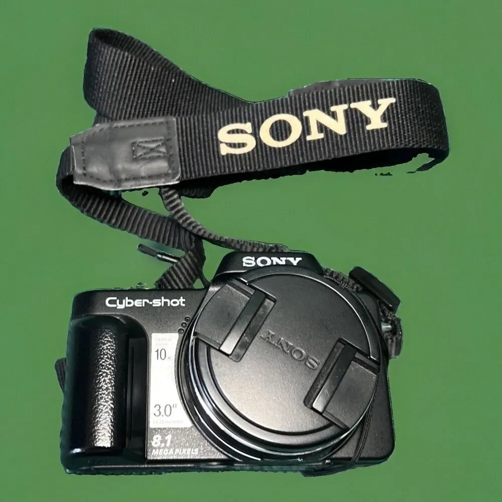 Sony CyberShot DSC-H10 8.1 MP Digital Still Camera Black Tested - No Charger